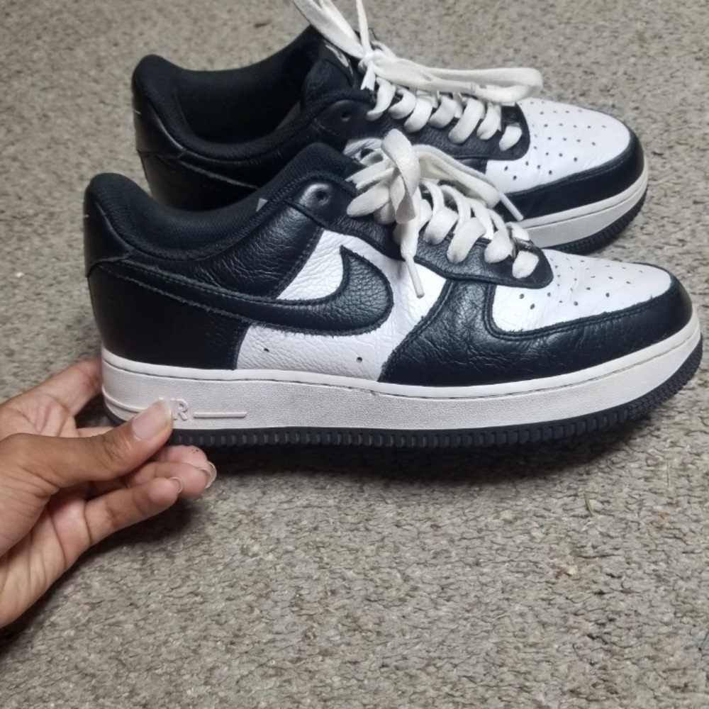 Nike Af1 Low Black and White Custom